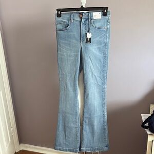 Express Blue Flare Wide Leg Jeans